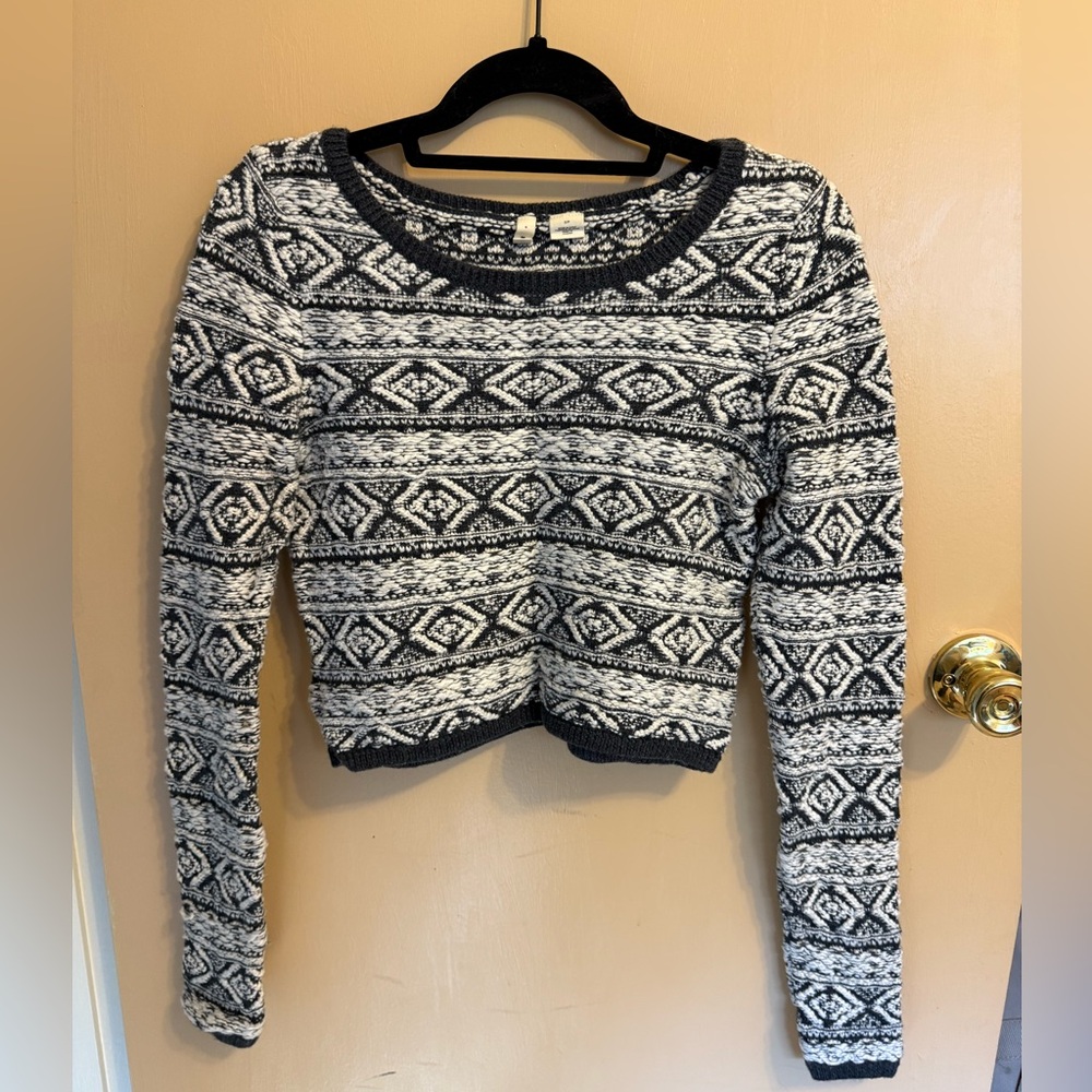 Moth Black and White Knit Sweater